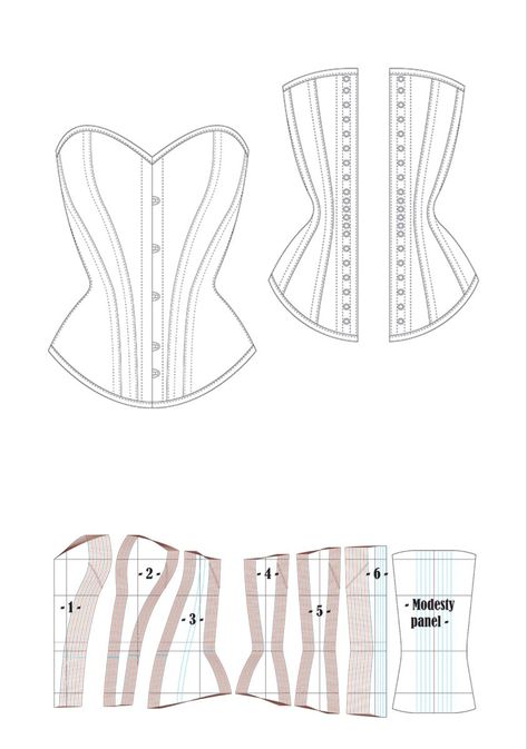 Corset Sewing Pattern, Fashion Sewing Pattern, Clothes Sewing Patterns 957 Corset Base Drawing, Corset Template Pattern, Corset Boning Placement, Corset Sewing Pattern Free, Corset Template, Sewing Pattern Clothes, Victorian Corset Pattern, Free Corset Pattern, Corset Pattern Drafting