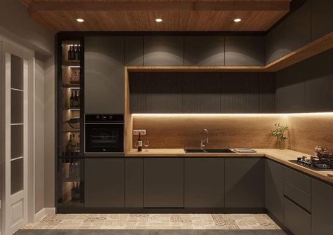 Серая Кухня, Desain Pantry, Kabinet Dapur, Modern Kitchen Cabinet Design, Modern Kitchen Interiors, Kitchen Design Modern White, Kitchen Interior Design Decor, Kitchen Interior Design Modern, Kitchen Design Plans