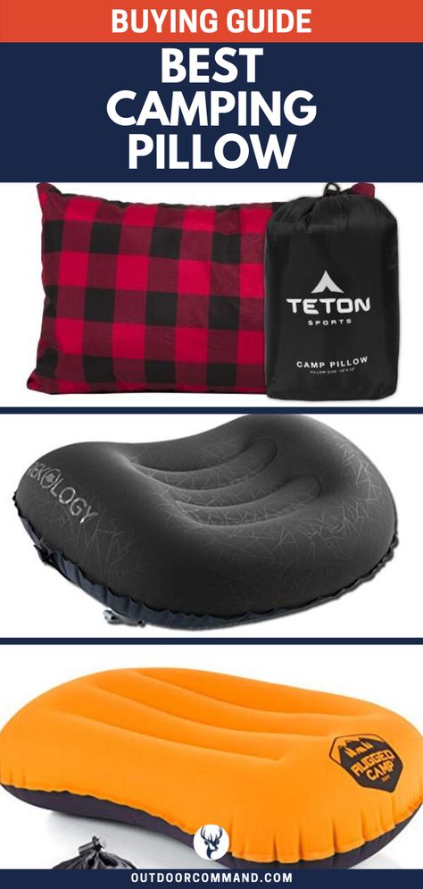 Best Camping Pillow. If you need some ideas for a comfy camping pillow we've got some great products listed for you right here. No need to DIY or hack your way to a camping pillow next time your enjoying the great outdoors. Invest in something amazing that will give you the rest you need to enjoy your days camping! #camping #campinggear #campingtips #campingpillow #buyingguide #outdoorlife #outdooradventure Camping Pillow, Camping Pillows, Survival Instinct, Sports Camp, Prepper Survival, Camping Activities, Camping Essentials, Survival Prepping, Camping Equipment