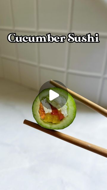 Simran Vohra on Instagram: "Cucumber Sushi🥒🍣

I saw these cucumber sushi on Pinterest and had to recreate them. Such a fun and refreshing recipe which barely takes any time, perfect for hot summer days, cold lunches ftw hihi🙌

Save this reel🥒🎀
.
.
.
.
.
.
.
.
.
🏷️ sushi, veg sushi, homemade sushi, sushi recipe, vegan sushi, sushi roll, healthy food
.
.
.
.
#sushi #sushiroll #explore #cucumbersushi #explorepage #sushirecipe #lowcalorierecipes #vegansushi #summerrecipe" Homemade Sushi Without Seaweed, Veg Sushi Recipes, Sushi Recipes Vegetarian, Sushi Without Seaweed, Veg Sushi, Sushi Homemade, Vegetarian Sushi Rolls, Cucumber Sushi, Sushi Recipes Homemade