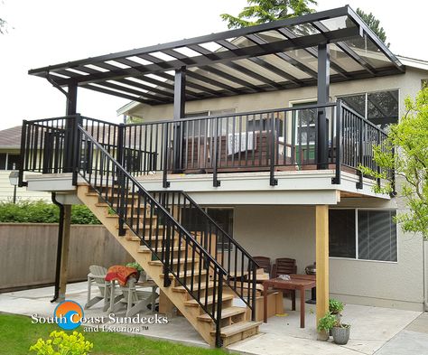 Balcony Railing Design, Patio Deck Designs, Modern Small House Design, Deck Designs Backyard, House Extension Design, House Construction Plan, Home Stairs Design, House Deck, Container House Design