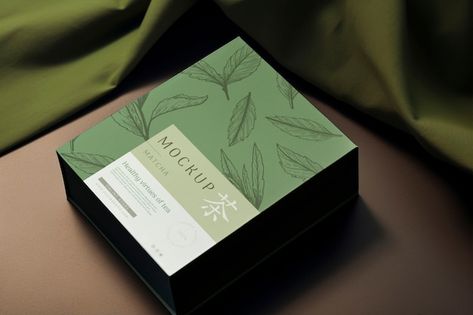 Matcha tea packaging mockup design | Premium Psd #Freepik #psd Matcha Packaging, Mockup Logo, Technology Icon, Tea Packaging, Event Food, Matcha Tea, Home Icon, Card Banner, Packaging Mockup