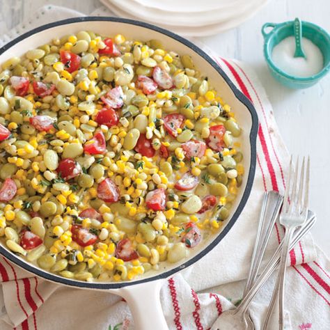 Paula Deen Succotash, Succotash Recipes, Lady Peas, Pea Salads, Baby Lima Beans, Summer Succotash, Succotash Recipe, Bbq Chicken Pasta, Paula Dean