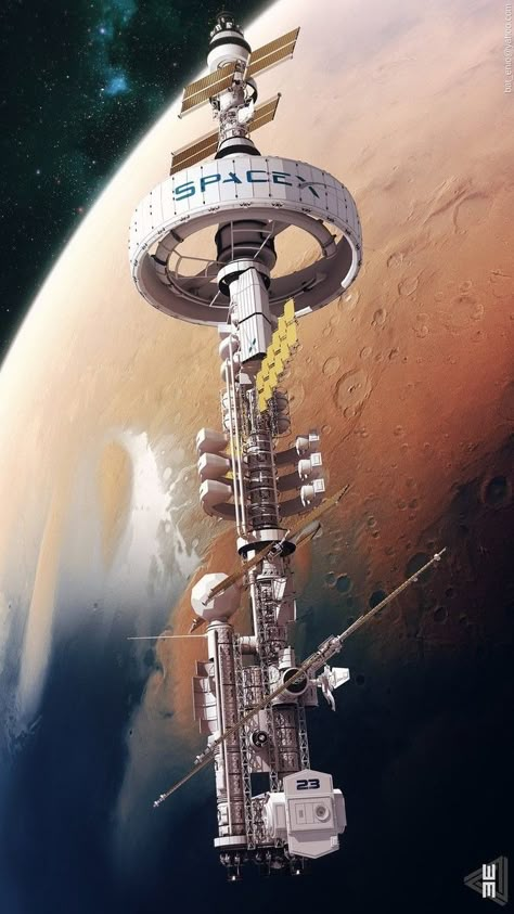 Nasapunk Spaceship, Nasapunk Art, Futuristic Satellite, Satellite Concept, Futuristic Spaceship, Space Ships Concept, Space Ship Concept Art, Starship Concept, Space Engineers