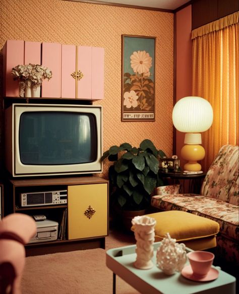 1960s Home, Messy Nessy Chic, Apartment Inspiration, Home Interior, Dorm Room, Aesthetic Pictures, Vintage House, Family Room, The Internet