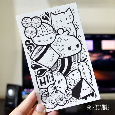 blackmagic Pic Candle Doodle, Candle Doodle, Pic Candle, Doddle Art, Kraf Kertas, Doodle Videos, Arte Doodle, Doodle Characters, Doodle Art Journals