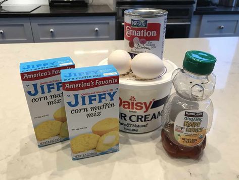 Sweet Cornbread With Jiffy Mix Boxes, Honey Cornbread With Jiffy Mix Boxes, Best Box Cornbread Recipe, Best Boxed Cornbread Recipe, Jiffy Cornbread Sweet, How To Make Jiffy Cornbread Sweet, Honey Jiffy Cornbread Recipe, The Best Jiffy Cornbread Recipe, Cornbread Muffins With Jiffy Mix Boxes