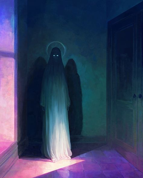 Francois Martin Painchaud | #digitalart #digitalpainting #ghost #specter #phantom #esoteric #spirit #spiritual #shadow #spooky #apparition #aesthetic | Instagram Spirit Ghost, Night Witches, Guardian Spirit, Digital Painting, Album Covers, Aura, Ghost, Witch, Spirituality