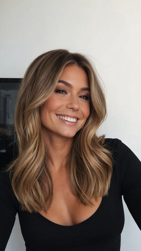 Chic Bronde Hairstyle Ideas for Every Season - Inspire Inlet Brooks Nader Hair, Balayage Hair For Brown Hair, Fall Blonde Brown Hair Color, Autum Hair 2024, Haircolor Ideas 2020, Dirty Blonde Fall Hair, Low Lights On Dirty Blond, Balayage Dirty Blonde Hair, Barely Blonde Highlights