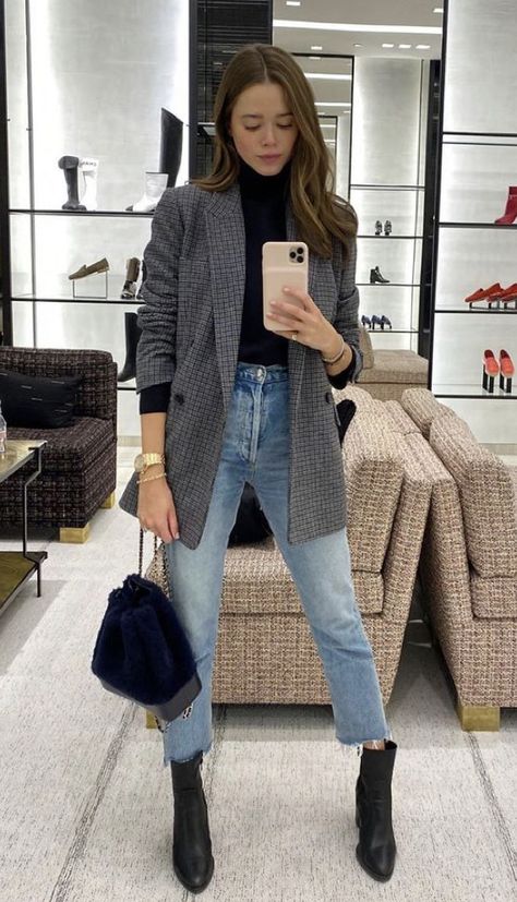 Casual Chique Stijl, Valeria Lipovetsky, Fall Forward, Chique Outfits, Outfit Jeans, Nails Inspo, Mode Inspo, Blazer Outfits, 가을 패션