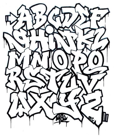 Graffiti Lettering Tutorial, Cool Graffiti Letters, Graphitti Letters Fonts, Graffiti Letters Styles, Fonts Doodle, Graffiti Tutorial, Cool Fonts Alphabet, Graffiti Alphabet Styles, Alphabet Graffiti