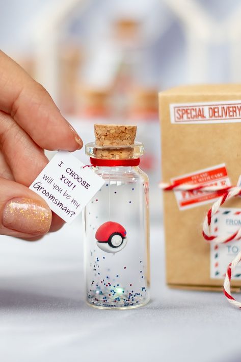 Gaming Groomsmen Proposal, Groomsmen Proposal Nerdy, Will You Be My Boyfriend Proposal Ideas, Gamer Groomsmen Proposal, Usher Proposal Ideas, Groomsman Boxes, Usher Proposal, Asking Groomsmen, Unusual Wedding Gifts