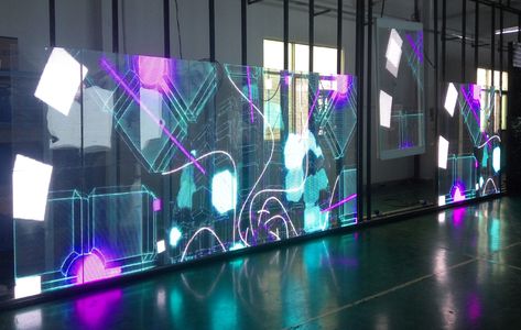 Transparent LED Screen,Transparent Glass Display - CONCRE Screened Porch Decorating, Timber Screens, Transparent Screen, Modern Screens, Led Video Wall, Led Display Screen, Wooden Screen, Market Displays, Glass Facades