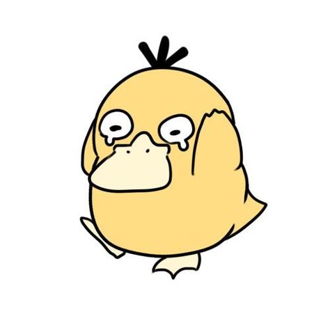 Psy Duck, Psyduck Art, Psyduck Cute, Duck Doodle, Oc Pokemon, Pokemon Stickers, Funny Doodles, Pokemon Drawings, Dessin Adorable