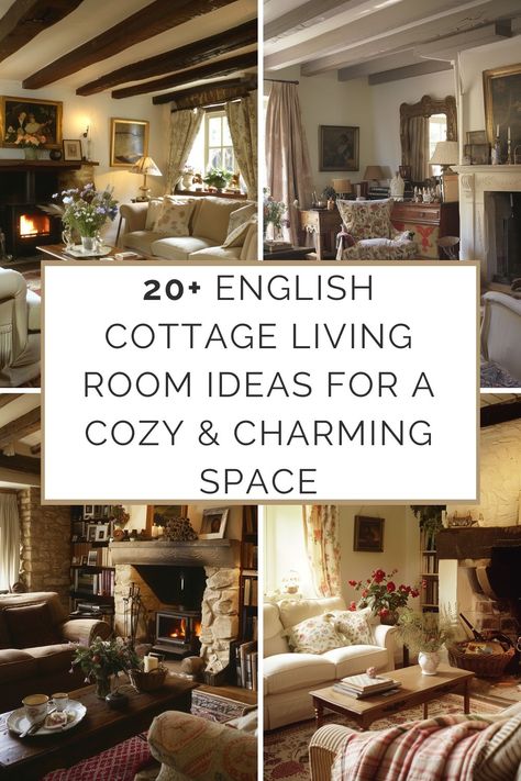 Ever wish you could step into the pages of a Beatrix Potter story? Now you can bring that cozy charm to life in your own living room! These 20+ English cottage living room ideas will Small Keeping Room Ideas, Storybook Home Decor, Neutral Cottage Decor, English Cottage Porch, Small Cottage Interiors Living Room, English Cottage Style Living Room, English Cottage Living Room Ideas, Cottage Living Room Decor, British Living Room