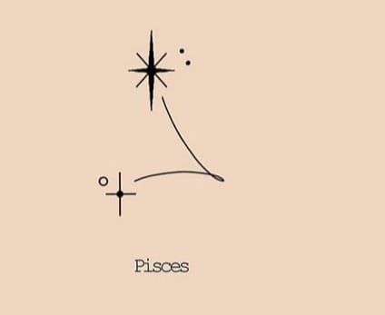 Pisces Tiny Tattoo, Pisces Tattoo Designs Constellation, Pisces Star Tattoo, Pisces Tattoo Fish, Pisces Star Constellation Tattoo, Pisces Tattoo Minimalist, Zodiac Tattoos Pisces, Sis Tattoo, Pisces Fish Tattoos