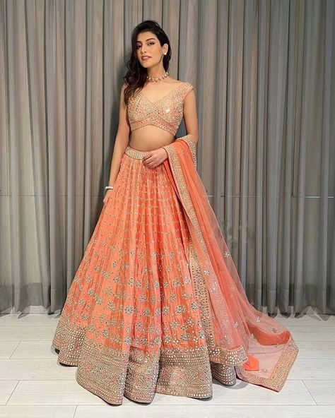 Sabyasachi Lehenga, Indian Designer Lehenga, Wedding Lehenga, Crop top skirt, Bridesmaids Lehenga, girl's lehenga, mom daughter lehenga Lehenga Bridesmaid, Orange Lehenga, Lehenga Choli Designs, Lehenga Bridal, Haldi Outfits, Choli Dress, Cotton Lehenga, Mehendi Outfits, Sabyasachi Lehenga