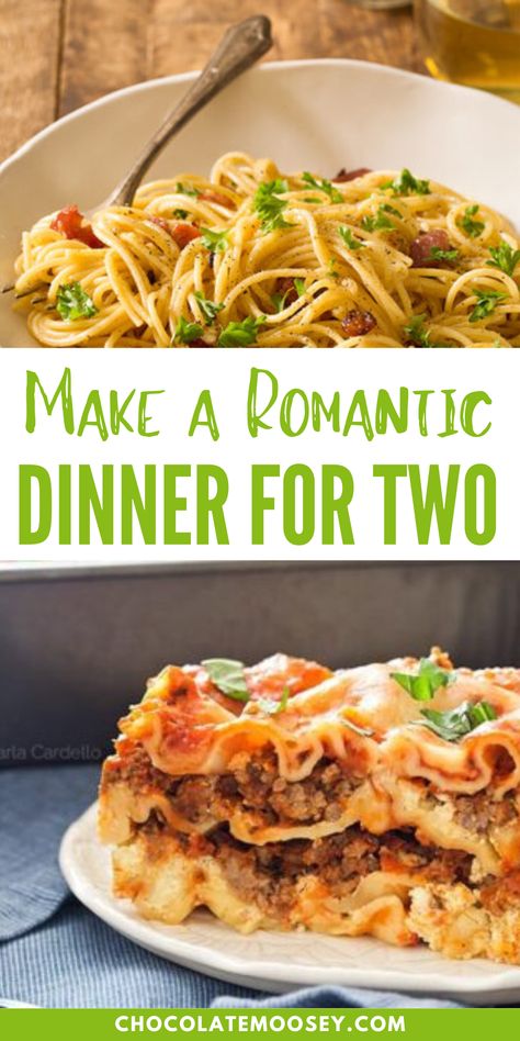 Make a Romantic Dinner for Two At Home with these Valentines dinner ideas ranging from steak and roasted chicken to seafood and vegetarian. Some romantic dinner ideas are restaurant quality like pan seared lamb chops and steak for two. Have an easy romantic dinner at home with Spaghetti Carbonara For Two with bacon and cheese! Serve it with white wine and dessert for a stay-in date night. Dinner For 2 Ideas Easy, Valentine Dinner Ideas At Home, Carbonara For Two, Easy Romantic Dinner For Two, Pan Seared Lamb Chops, Valentines Dinner Ideas, Seared Lamb Chops, Rice Recipes For Lunch, Easy Romantic Dinner