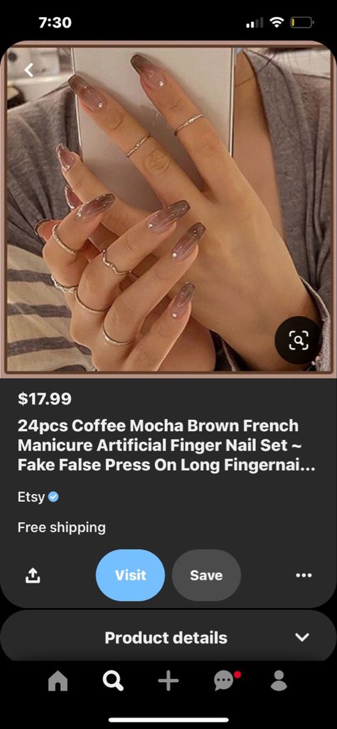 Mocha Mousse Nails, Mocha Nails Design, Mocha Nails, Brown Nails Design, Mocha Mousse, Mocha Brown, Brown Nails, French Manicure, Nails Design