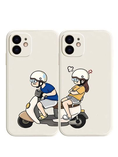 Matching Iphone Cases Couples, Cute Couple Phone Cases, Matching Phone Cases For Couples, Phone Cover Cartoon, Couple Phone Cases, Couple Cover, Matching Iphone Case, Case Iphone Couple, Cartoon Phone Cases