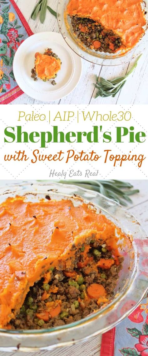 Sweet Potato Paleo, Shepherds Pie Recipe Healthy, Whole30 Recipe, Beef And Veggies, Paleo Menu, Sweet Potato Toppings, Shepherd's Pie Recipe, Potato Toppings, Shepherds Pie Recipe