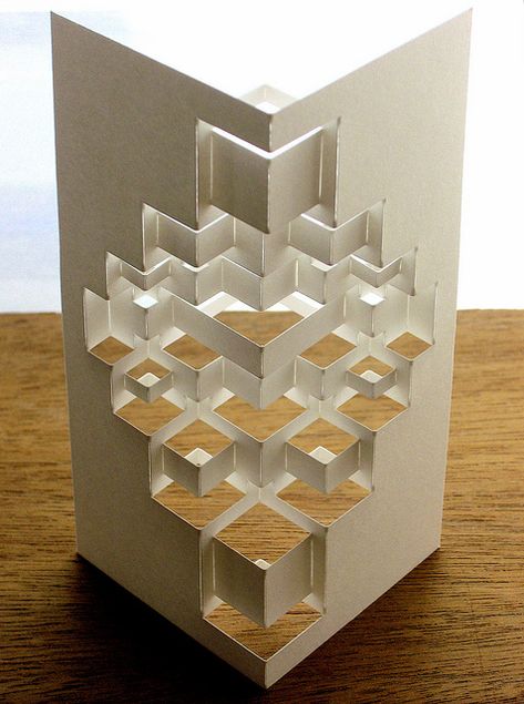 cube module reverse | Flickr - Photo Sharing! Architecture Origami, Folding Architecture, Origami Architecture, Paper Structure, Origami Decoration, Paper Architecture, Origami And Kirigami, Paper Engineering, Folding Origami