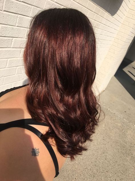 Reddish Burgundy Hair, Brown And Reddish Hair, Brown Hair Over Red Dye, Brownish Redish Hair Color, Red Brownish Hair Color, Brownish Reddish Hair Color, Brownish Red Hair Balayage, Red Brownish Hair, Red Hair Over Brown