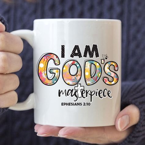 Inspirational Mugs, Christian Cups, Christian Tumbler Cups Coffee, Christian Mugs, Christian Mug Designs, Christian Mug, Christian Coffee Mug, Motivational Coffee Mugs, Jesus Coffee Mug