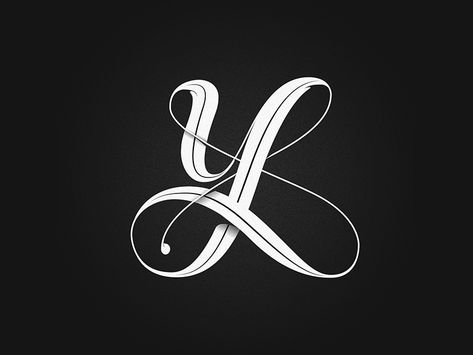 Beautiful "Y" #Lettering work by Dario Trapasso. Typography, Black, White