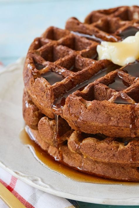 Gingerbread Waffles Recipe, Buttermilk Waffle, Mini Waffle Recipe, Gingerbread Waffles, Waffle Iron Recipes, Waffle Maker Recipes, Bigger Bolder Baking, Baking Cookbooks, Baking Stuff