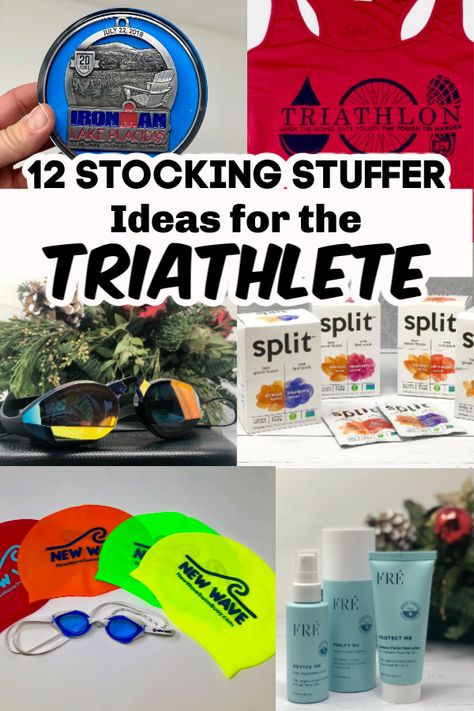 Are you shopping this holiday season for someone who loves participating in triathlons? Check out these 12 Stocking Stuffer Ideas for the Triathlete for some great gift ideas! Ironman Triathlon, Running Apparel, Ironman Triathlon Training, Weight Lifters, Hanging Belly, Running Group, Race Medal, Fitness Gift, Stocking Stuffer Ideas