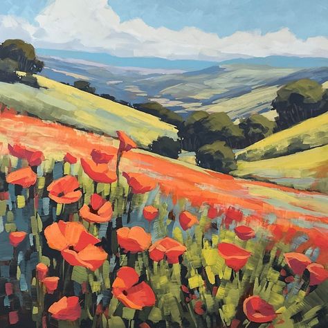 All Posts • Instagram Russian Olive Tree, Antelope Valley Poppy Reserve, Wildflowers Field, Ampersand Art, Poppy Images, Colorful Landscape Paintings, California Poppies, Poppy Painting, Winter Sky