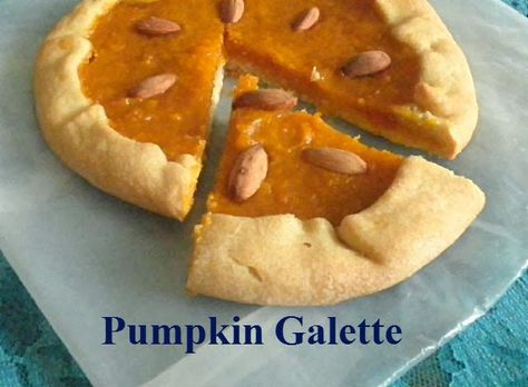 Pumpkin Galette Recipe @ treatntrick.blogspot.com Pumpkin Galette, 1 Cup Pumpkin Puree, Baking Recipes Pie, Pumpkin Eater, Galette Recipe, Seasonal Fruit, Corn Flour, Pie Pan, Ice Water