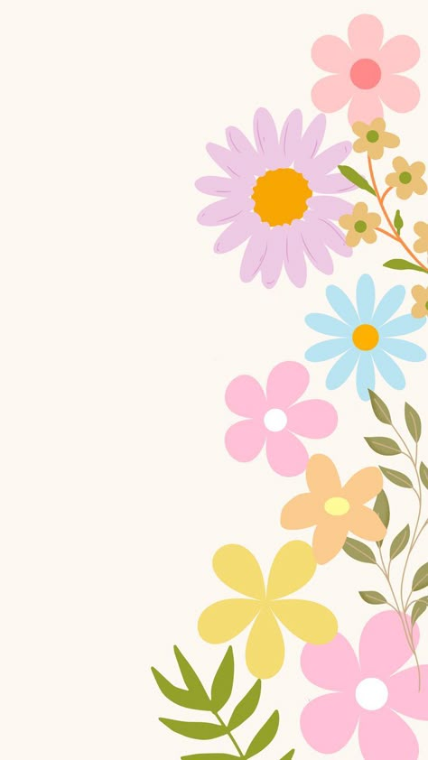 Flower Pastel Wallpaper, Wallpaper Backgrounds Flowers Pastel, Wallpaper Iphone Cute Pastel, Color Screen Wallpaper, Pastel Print Wallpaper, Floweral Background Wallpapers, Aesthetic Pastel Background, Wallpaper Iphone Colorful, Colorful Flower Wallpaper Iphone