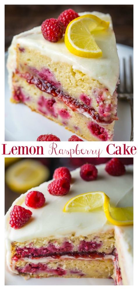 Lemon Raspberry Desserts, Lemon Raspberry Cake, Raspberry Cake Recipes, Raspberry Dessert, Raspberry Lemon Cakes, Raspberry Desserts, Lemon Cream Cheese Frosting, Lemon Cream Cheese, Raspberry Recipes