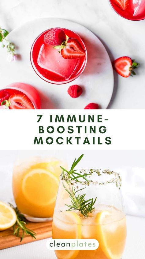 7 Immune-Boosting Mocktails to Make This Summer Immune Boosting Mocktail, Mood Boosting Mocktail, Gut Healing Mocktails, Poppi Mocktail Recipe, Mocktails With Health Benefits, Bedtime Mocktail Recipe, Mocktails Health Benefits, Immunity Mocktail, Probiotic Mocktail