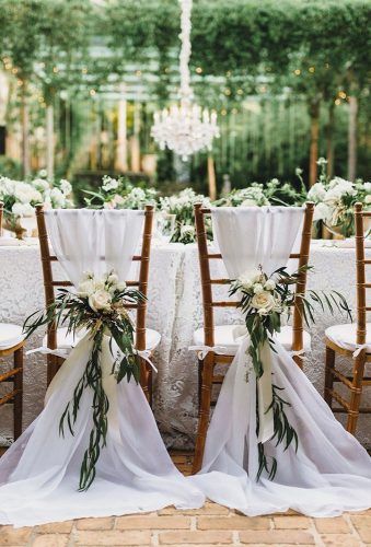 wedding venue flower decoration chair decor Jana Williams Photography Woodland Wedding Centerpieces, Beach Wedding Decorations Reception, Romantic Wedding Receptions, Wedding Reception Flowers, Wedding Reception Inspiration, Reception Flowers, Luxury Wedding Venues, Space Wedding, Mod Wedding