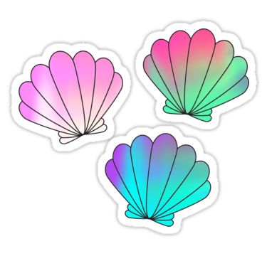 Includes 3 original shell stickers, I recommend getting the larger set so each one is separated more. • Also buy this artwork on stickers. Mermaid Theme Birthday Party, Mermaid Cake Topper, Mermaid Sticker, Mermaid Shell, Mermaid Theme Birthday, Tumblr Stickers, Mermaid Theme, Mermaid Birthday Party, Stickers For Sale