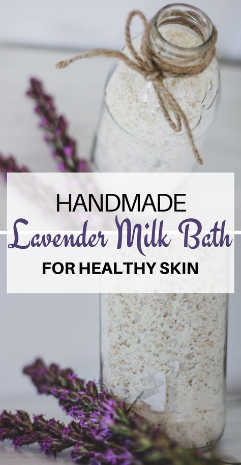 Milk Bath Diy, Lavender Milk Bath, Diy Gift For Friends, Bath Recipes Diy, Milk Bath Recipe, Lavender Milk, Homemade Lotions, Bath Soak Recipe, Coconut Milk Bath