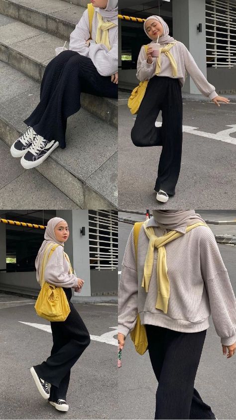 Outfit Muslim, Casual Oufits, Ootd Poses, Muslimah Style, Hijabi Fashion Casual, Ootd Dress, Casual Hijab Outfit, Hijabi Outfits Casual, Ootd Hijab