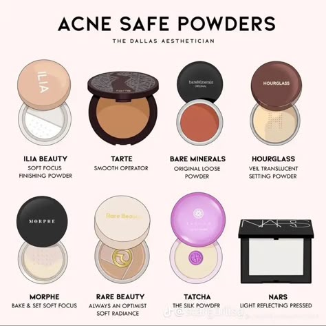 Acne Safe Powder, Acne Safe Makeup, Safe Makeup, Acne Makeup, Makeup Order, Makeup Artist Tips, Makeup Help, Face Makeup Tips, Makeup Needs