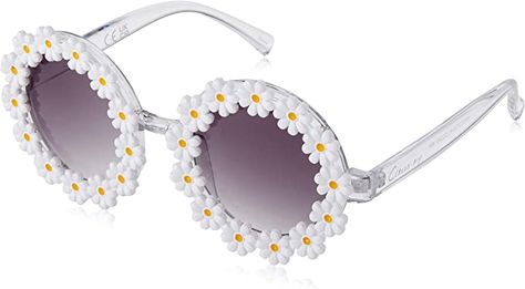 Amazon.com: Circus by Sam Edelman womens Circus Sam Edelman CC346 Daisy Flower Frame UV Protective Women s Round Sunglasses Trend Right G, White, 62 mm US : Clothing, Shoes & Jewelry Daisy Flower Frame, Summer Accessories Beach, Sunglasses Cute, Festival Sunglasses, Flower Sunglasses, Girls Party Favors, Party Sunglasses, Gifts For Your Sister, Girl With Sunglasses