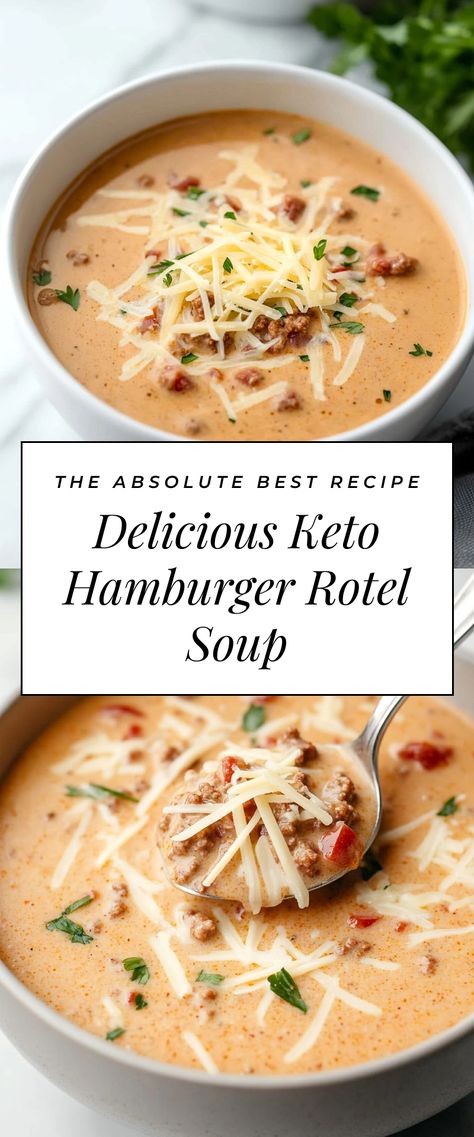 Image for Delicious Keto Hamburger Rotel Soup Easy Keto Recipes With Ground Beef, Keto Soup With Hamburger Meat, Keto Soup (the Bomb), Easy Keto Soups And Stews, Keto Crockpot Soup Recipes Low Carb, Low Carb Meatball Soup, Emeals Low Carb Recipes, Hearty Low Carb Soup Recipes, Keto Soups Low Carb