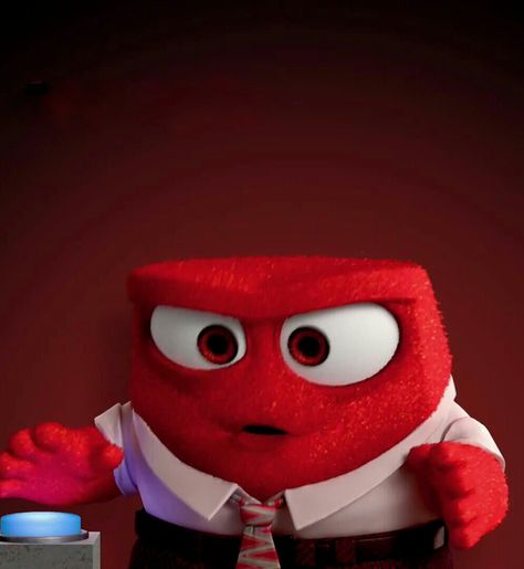 pixar inside out  anger... Inside Out Pfp, Anger Inside Out, Anger Aesthetics, Pixar Inside Out, Disney Inside Out, Pixar Characters, 2015 Movies, Pixar, Anger