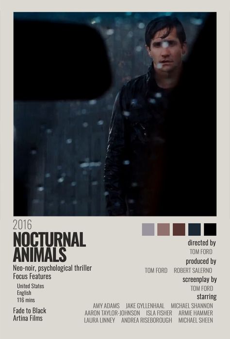 Nocturnal Animals Poster, Nocturnal Animals Movie, Core Ideas, Laura Linney, Michael Shannon, Movie Card, Noir Movie, Isla Fisher, Nocturnal Animals