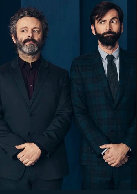 Michael Sheen And David Tennant, David Tennant And Michael Sheen, Old Married Couple, Martin Sheen, David Michael, Good Omens Book, Terry Pratchett, Michael Sheen, Neil Gaiman