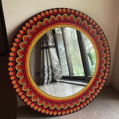 Creating these Mandala’s is so addictive & I love every bit of it ♥️ Mandala Mirror Wall Art 🖼️ #dotmandala #mandala #mirrormandala #mandalaart #rangbawali #handpainted #handcrafted #wallart Mandala Mirror Art, Dot Mandala Mirror, Mirror Mandala, Dots Mandala, Mandala Mirror, Designer Mirror, Hand Crafts, Art Decor Diy, Diy Things