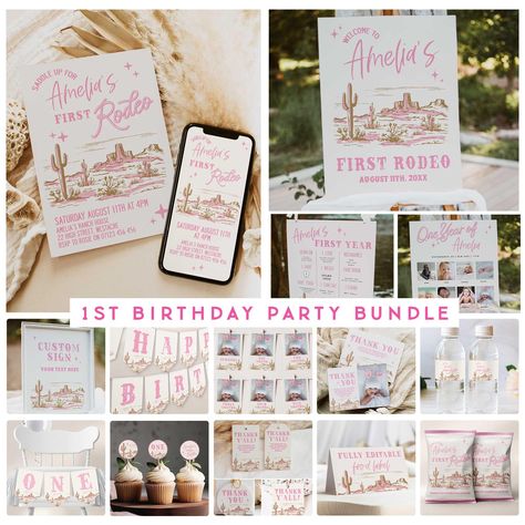 Rodeo First Birthday Party, First Rodeo Birthday Party Girl, Cowgirl 1st Birthday Party, Rodeo First Birthday, My First Rodeo Birthday, Rodeo Birthday Party, First Rodeo Birthday, Rodeo Birthday Parties, My First Rodeo