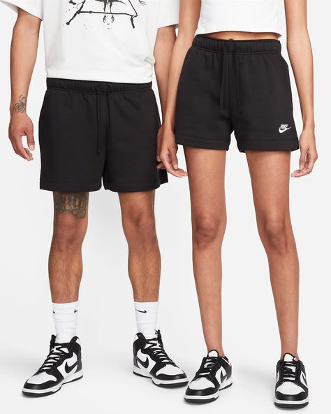 Nike Sportswear Club Fleece Women's Mid-Rise Shorts. Nike.com Nike Sportswear Club Fleece, Soccer Shop, White Kicks, Gym Fits, Cool Outfits For Men, Mid Rise Shorts, Fleece Shorts, Women Lifestyle, Mini Shorts