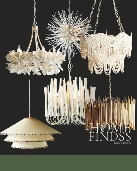 Add some luxe into your home with these selection of  chandeliers, Finch Chandelier, kiko parchment pendent, glow chandelier, magnolia chandelier, tapers chandelier #interiordecor #lightfixtures #floralpendants #florallightfixtures #coralpendants #corallightfixtures #whitechandeliers #goldchandeliers Glass Flower Chandelier, Magnolia Chandelier, Floral Chandelier, House Shop, Lights Home, Bronze Chandelier, White Chandelier, Outdoor Lights, Gold Chandelier